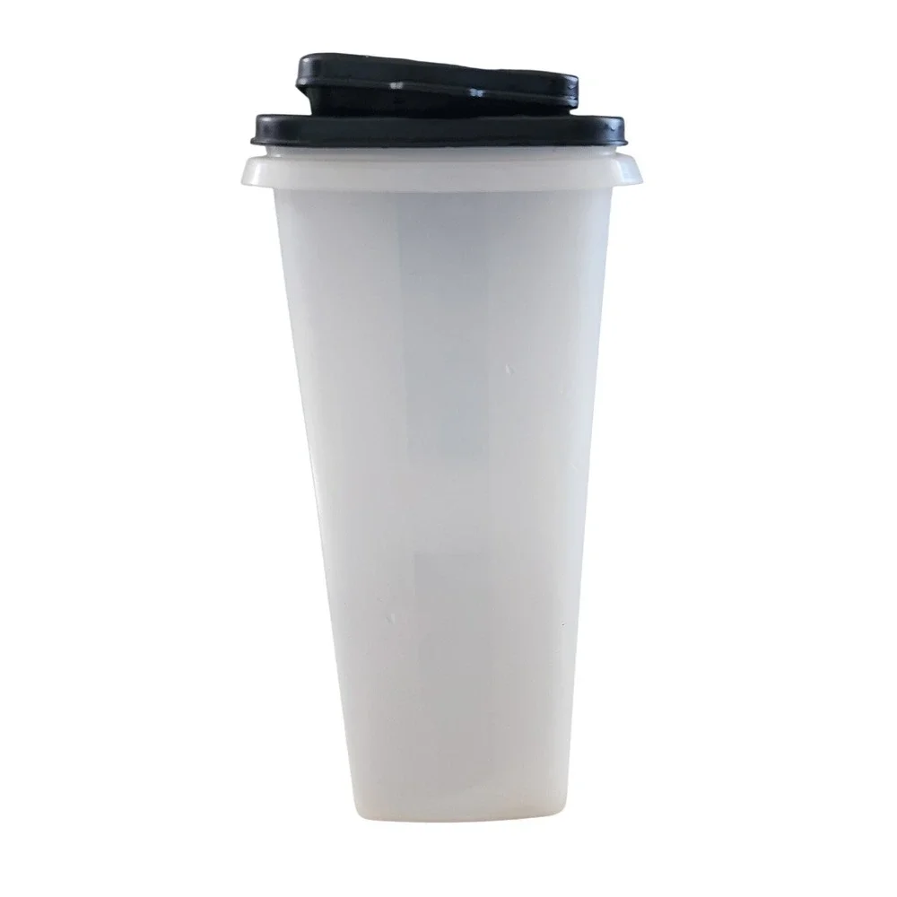 Tupperware Modular Mates‎ Super Oval 4 Sheer Black Flip Top Lid 16.5 Cup